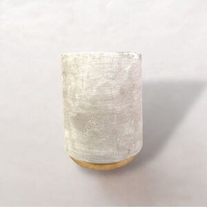 Gray and Tan Concrete Planter